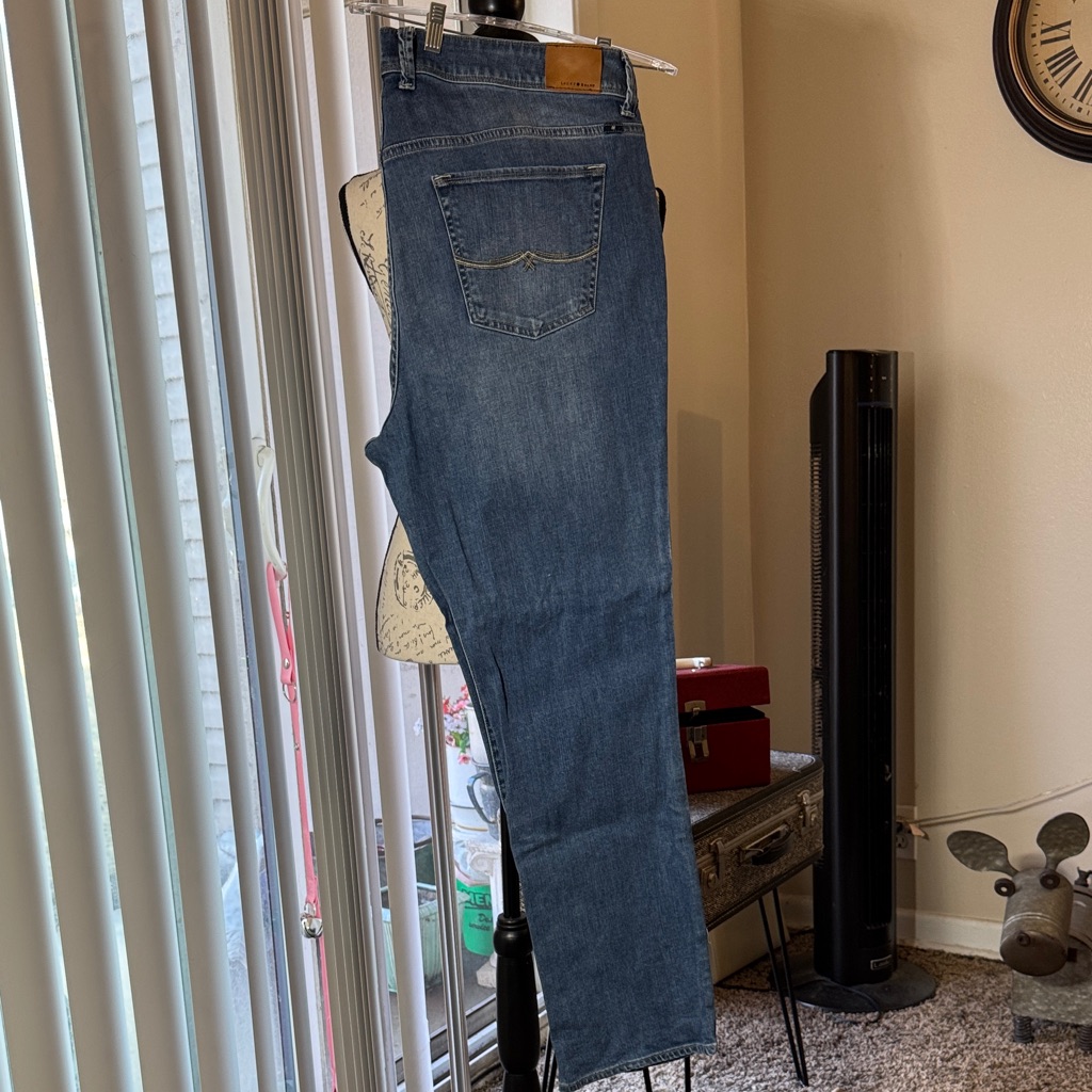 Lucky Brand Womens Straight Leg Jeans In Blue Denim Lucky Brand Womens Straight Leg Jeans In Blue Denim